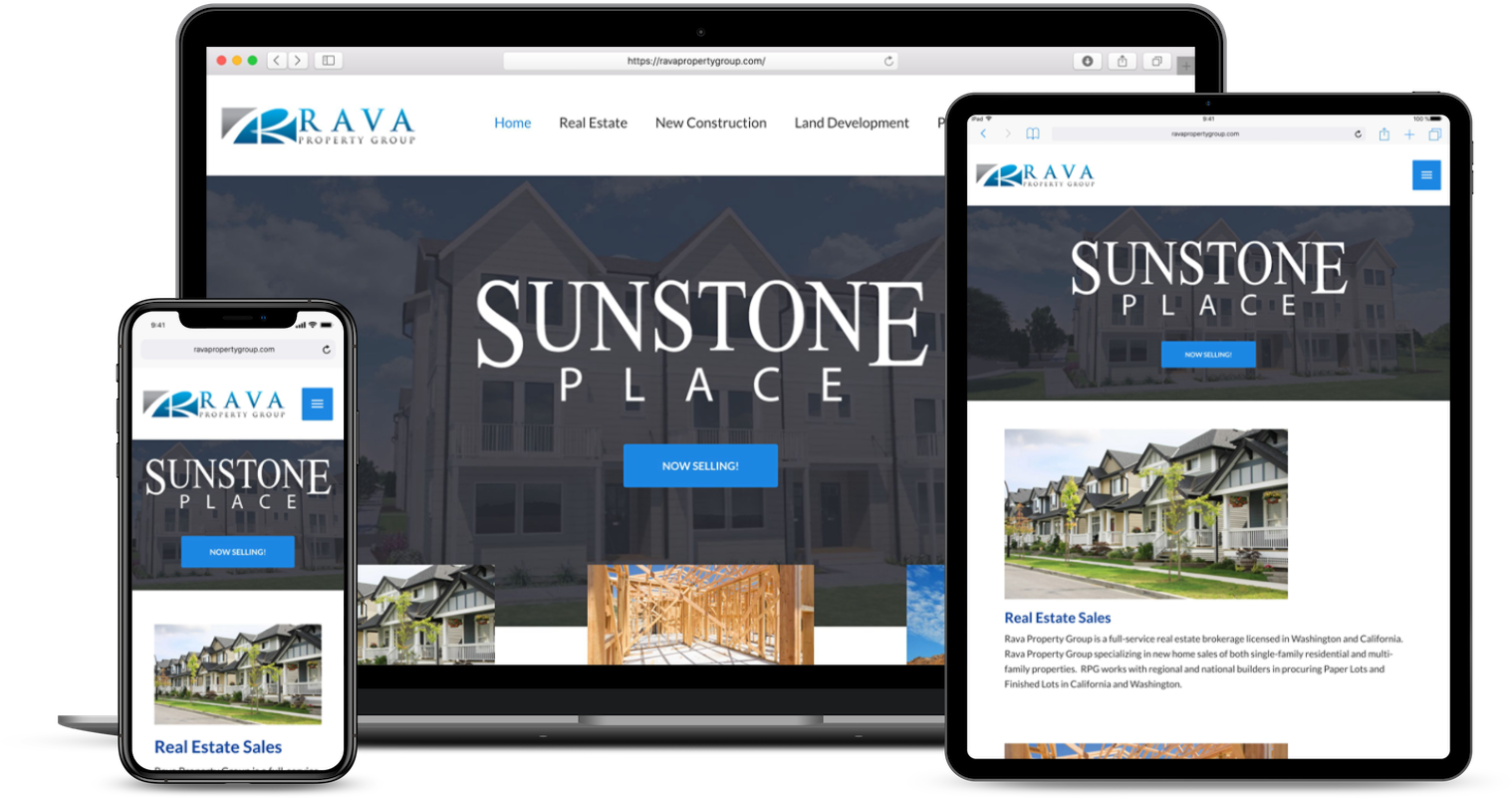 rava property group website re design