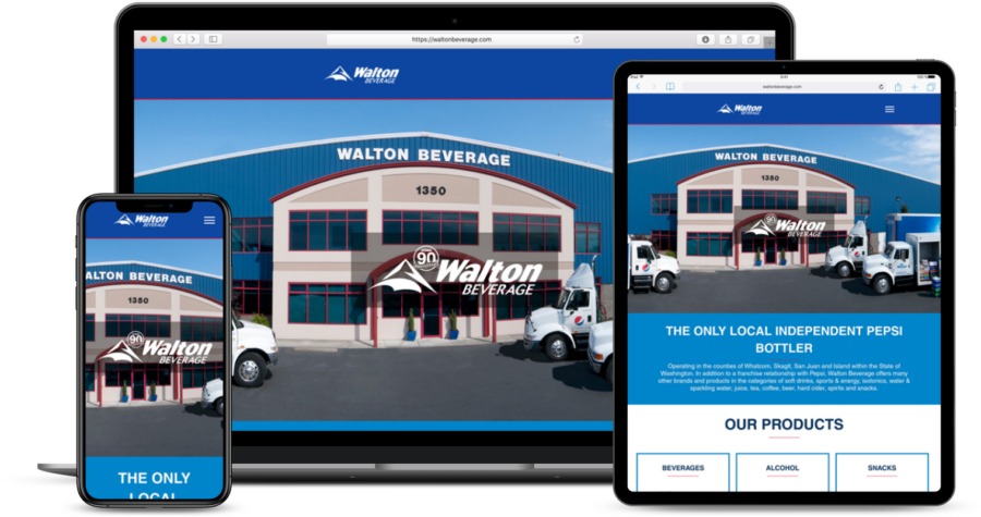 walton beverage website redesign