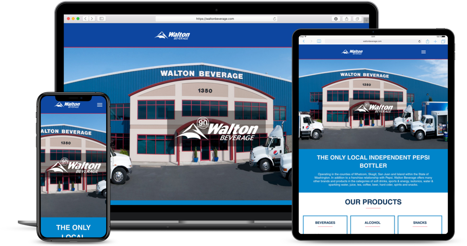 walton beverage website redesign